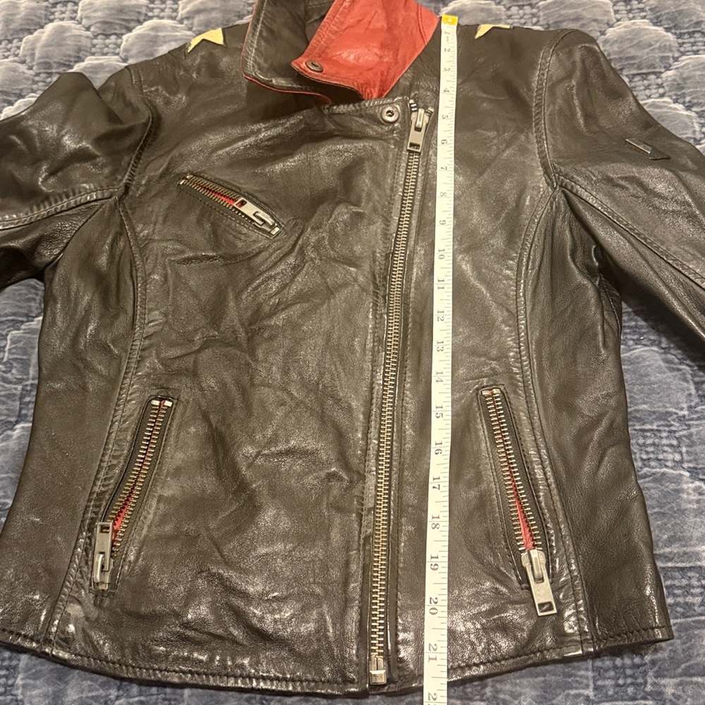 Mauritius Black Leather Moto Jacket - Picture 5 of 5
